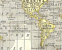 1878 world map detail